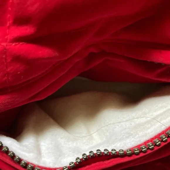 Vintage Eddie Bauer Red Quilted Puffer Down Feather Jacket medium - Picture 4 of 6